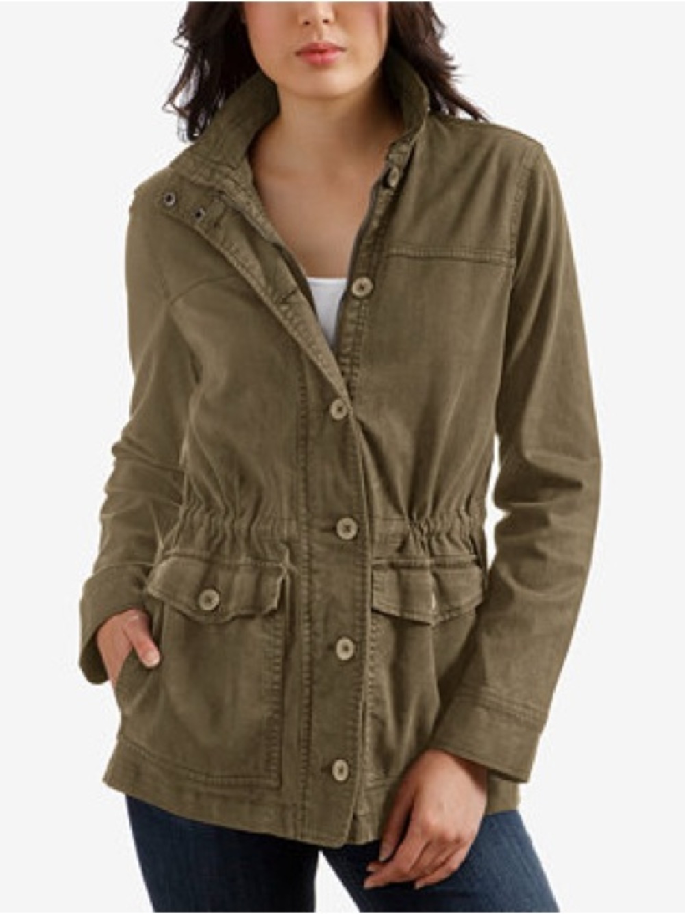 Lucky Brand Olive Cargo Utility Jacket